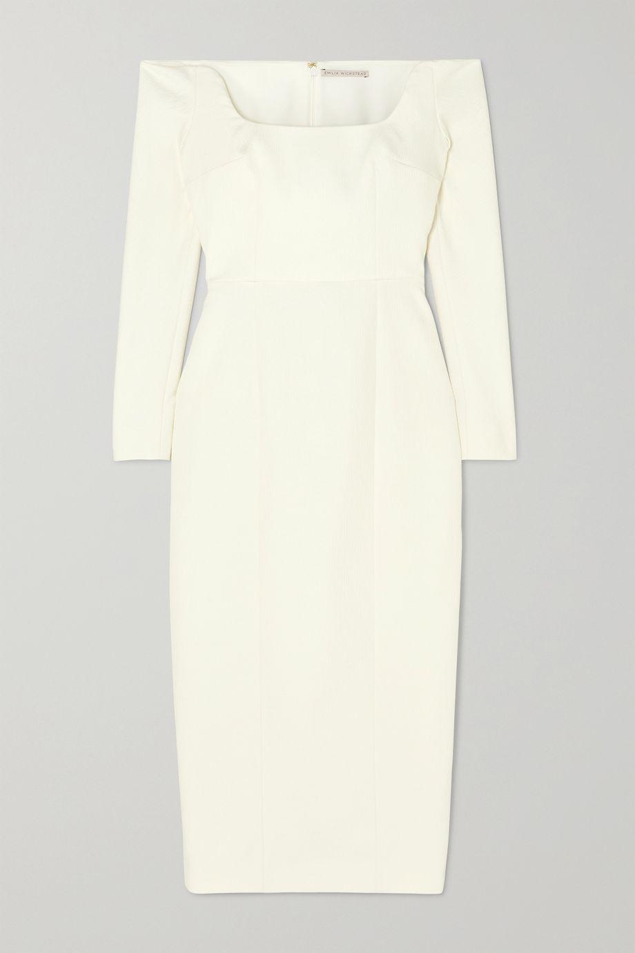 Birch off-the-shoulder cloqué midi dress by EMILIA WICKSTEAD Birch off-the-shoulder cloqué midi dress by EMILIA WICKSTEAD