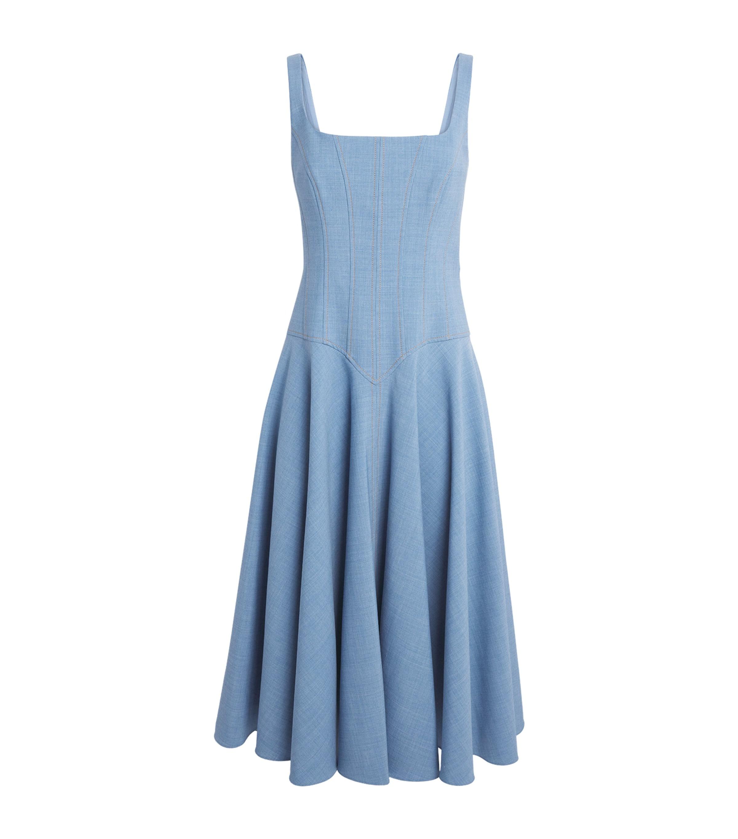 Emilia Wickstead Chambray Harmony Midi Dress by EMILIA WICKSTEAD