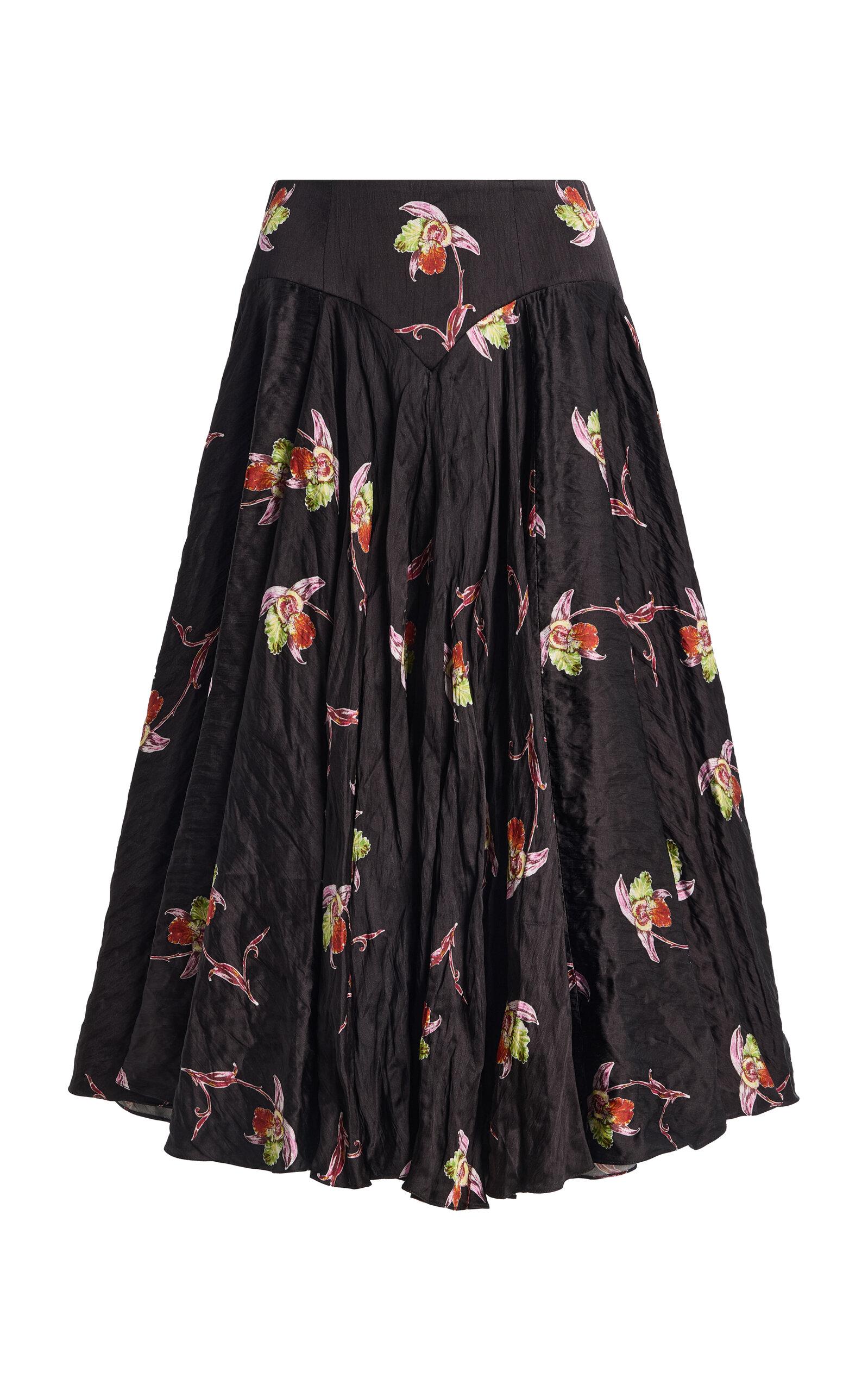 Emilia Wickstead Nera Floral Pleated Midi Skirt - Moda Operandi by EMILIA WICKSTEAD