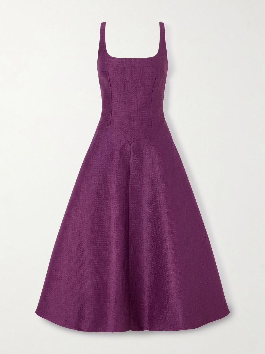 Letisha textured-satin midi dress by EMILIA WICKSTEAD