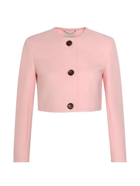 Lizette button-fastening cropped jacket by EMILIA WICKSTEAD