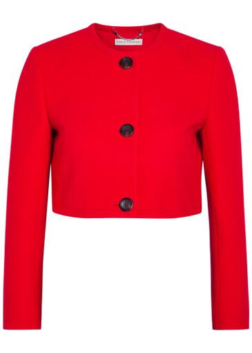 Lizette wool-crepe cropped jacket by EMILIA WICKSTEAD