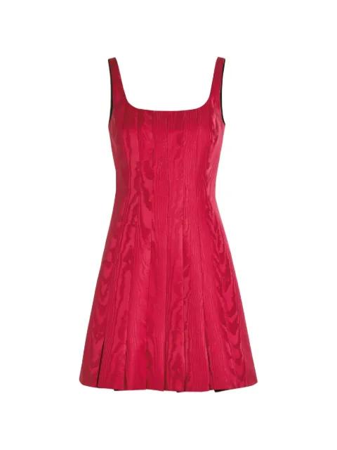 Sascha moiré-effect pleated mini dress by EMILIA WICKSTEAD