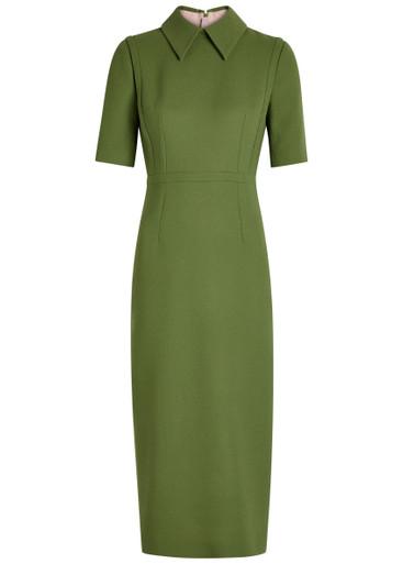 Valetta wool-crepe midi dress by EMILIA WICKSTEAD