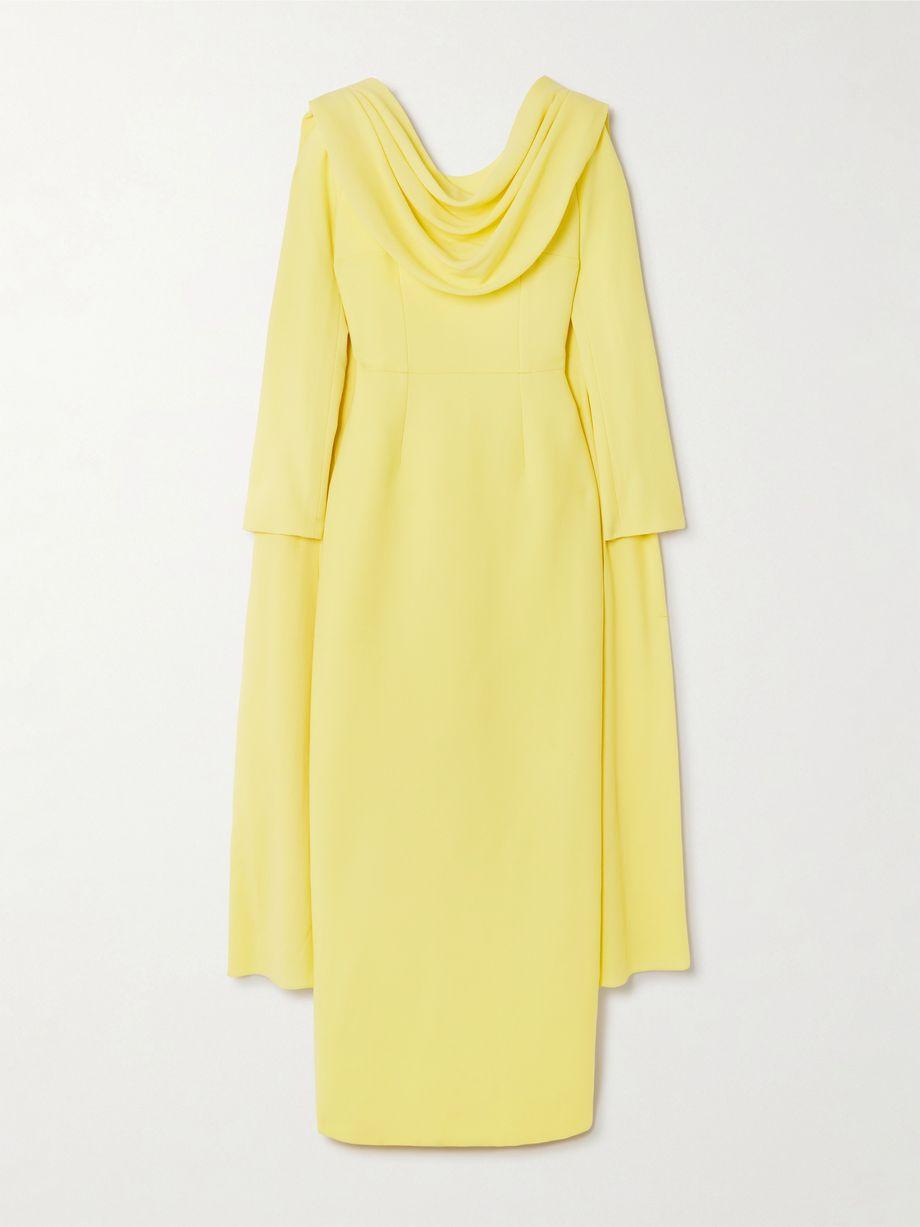 Zaira draped wool-crepe gown by EMILIA WICKSTEAD