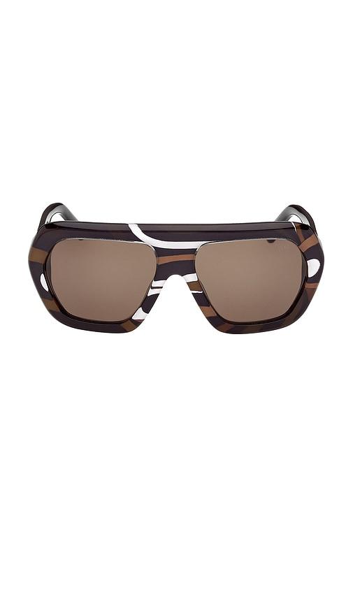 Emilio Pucci Geometric Sunglasses in Brown by EMILIO PUCCI