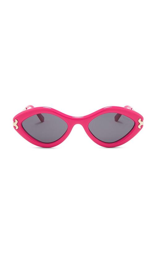 Emilio Pucci Oval Sunglasses in Fuchsia by EMILIO PUCCI