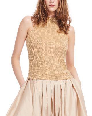 Pearl Sleeveless Mock Neck Top by EMILY SHALANT