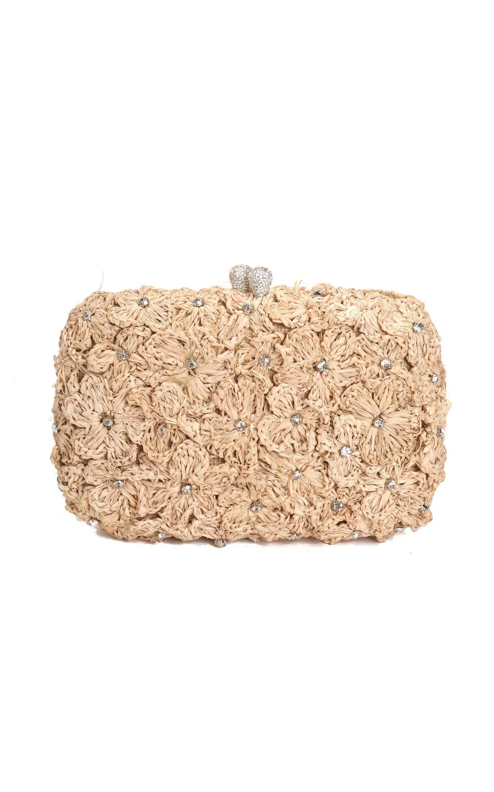 Emm Kuo Ayana Crystal-Embellished Raffia Bag - Moda Operandi by EMM KUO