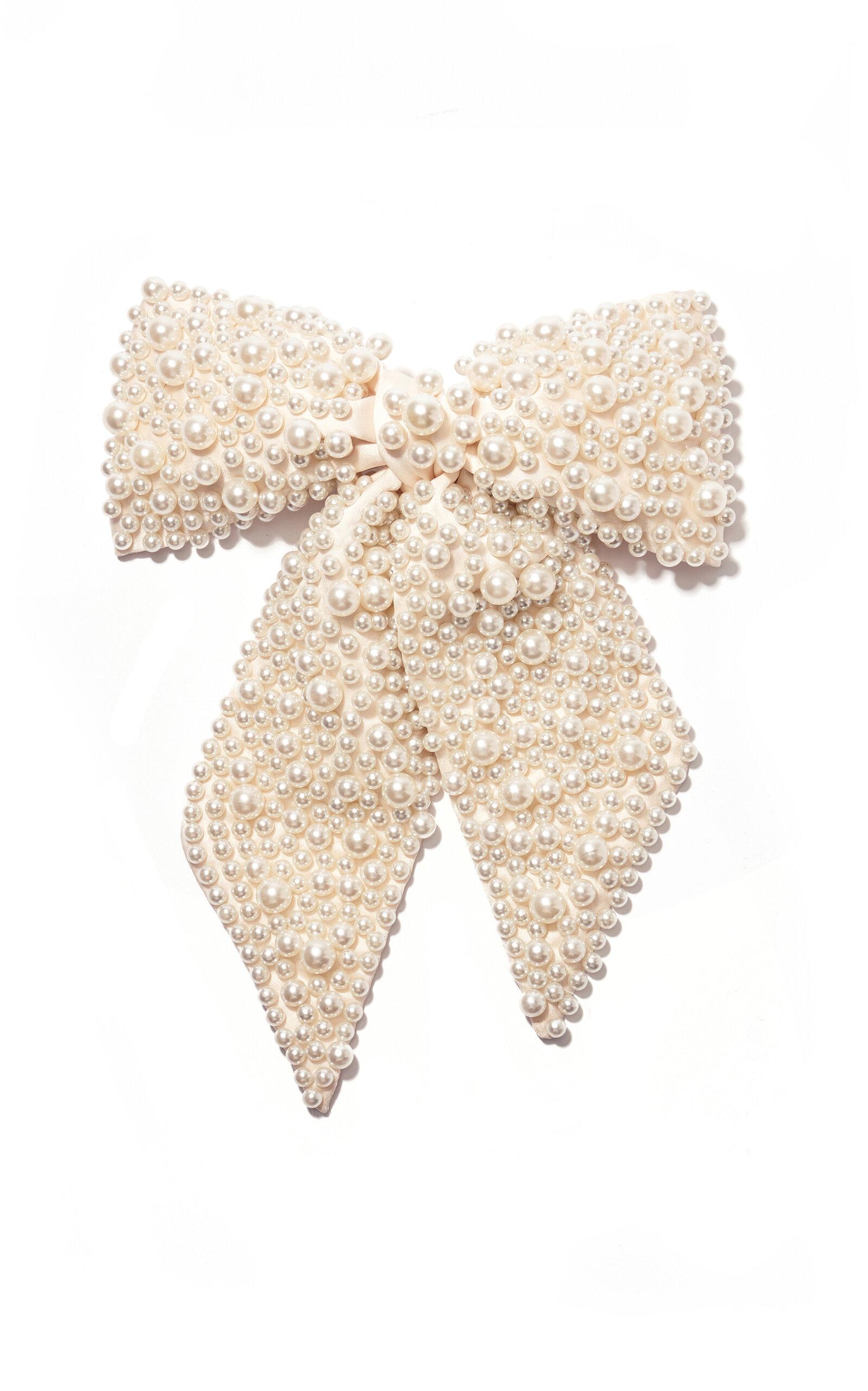 Emm Kuo Oversized Pearl-Embellished Bow - Moda Operandi by EMM KUO