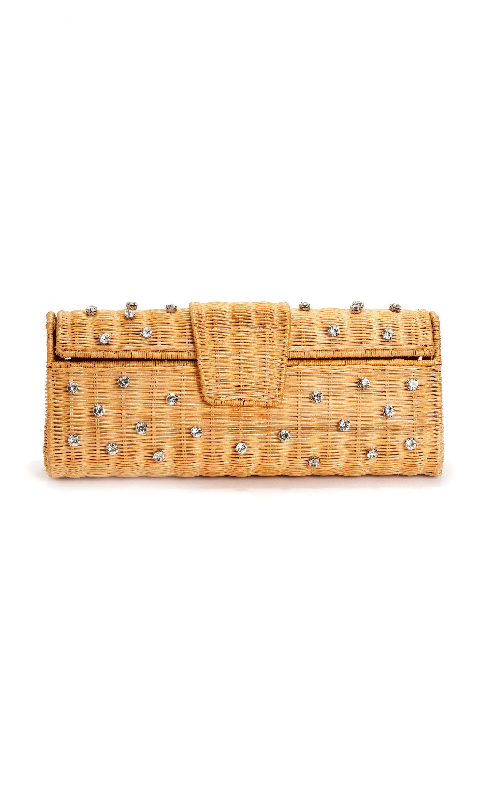 Emm Kuo Paloma Crystal-Embellished Wicker Clutch - Moda Operandi by EMM KUO
