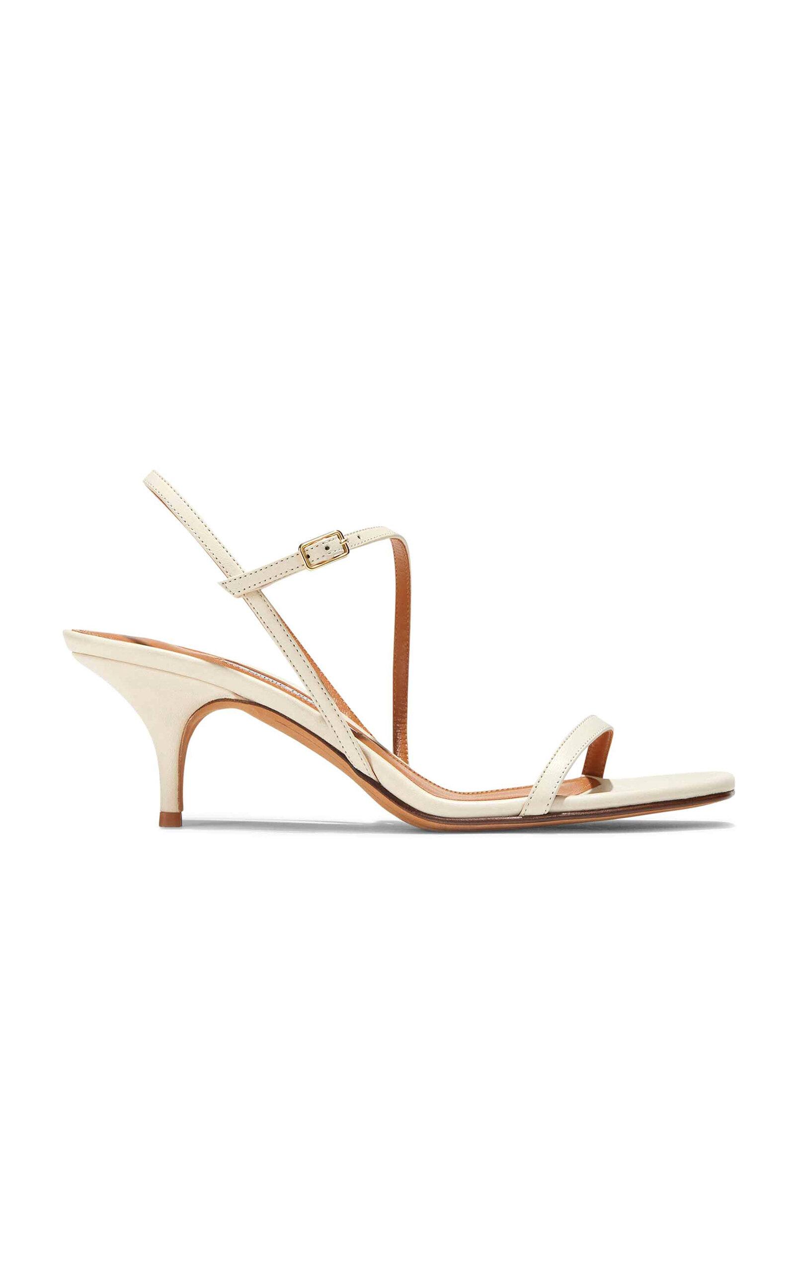 Emme Parsons - Hugo Metallic Leather Sandals - Ivory - - Moda Operandi by EMME PARSONS