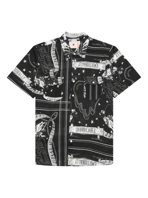 short-sleeve printed shirt by EMOTIONALLY UNAVAILABLE