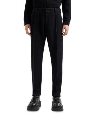 3D Effect Virgin Wool Stretch Jersey Trousers by EMPORIO ARMANI