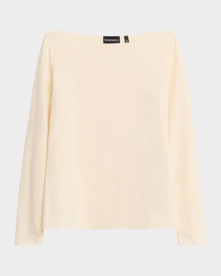 Bateau-Neck Pullover Sweater by EMPORIO ARMANI