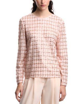 Beaded Embroidered Tulle Top by EMPORIO ARMANI
