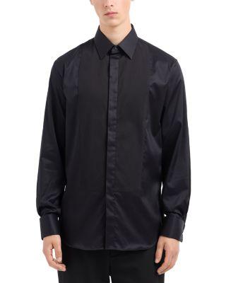 Bib-Front Slim Fit Tuxedo Shirt by EMPORIO ARMANI
