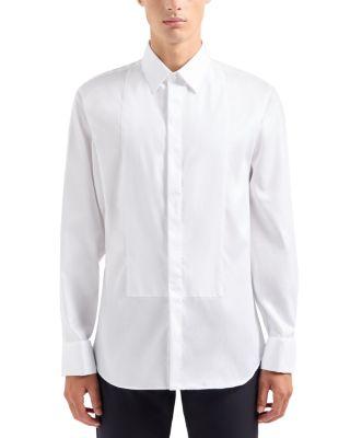 Bib-Front Slim Fit Tuxedo Shirt by EMPORIO ARMANI