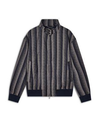 Blouson Two Tone Jagged Motif Jacket by EMPORIO ARMANI