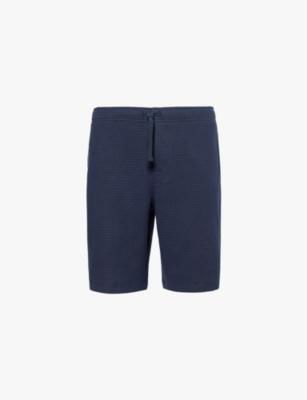 Brand-patch straight-leg mid-rise cotton-jersey shorts by EMPORIO ARMANI
