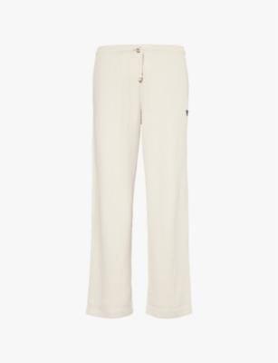 Brand-patch tapered cotton-jersey jogging bottoms by EMPORIO ARMANI