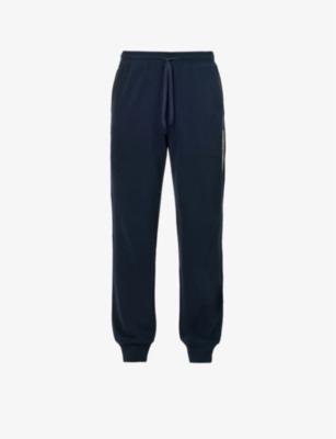 Brand-print tapered-leg cotton-jersey jogging bottoms by EMPORIO ARMANI