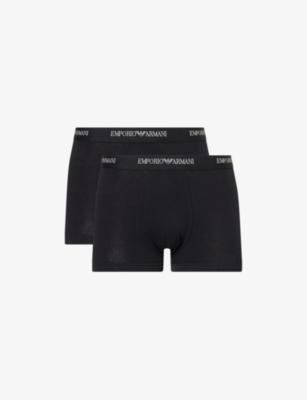 Branded-Waistband Pack Of Three Cotton-Jersey Boxer Briefs by EMPORIO ARMANI