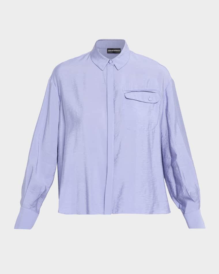 Button-Down Viscose Shirt by EMPORIO ARMANI