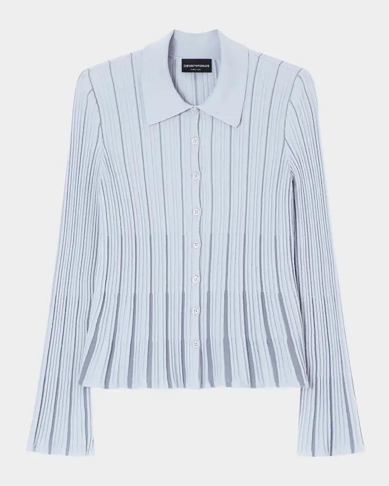 Button-Front Knit Cardigan by EMPORIO ARMANI