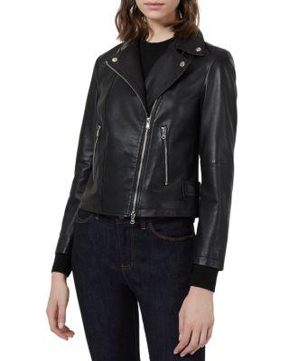 Caban Leather Moto Jacket by EMPORIO ARMANI