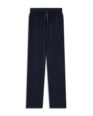 Chambray Elasticized Waist Pants by EMPORIO ARMANI