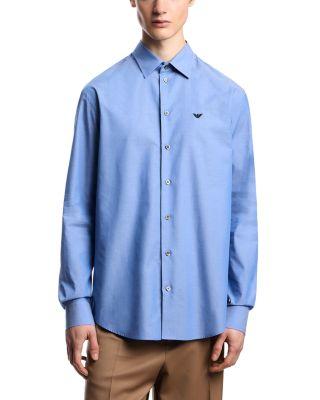 Chambray Regular Fit Button Front Shirt by EMPORIO ARMANI