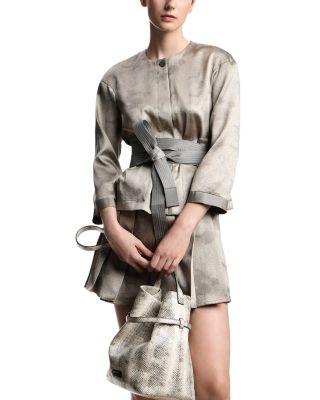 Charmeuse Jacket With Camo Jacquard Motif by EMPORIO ARMANI