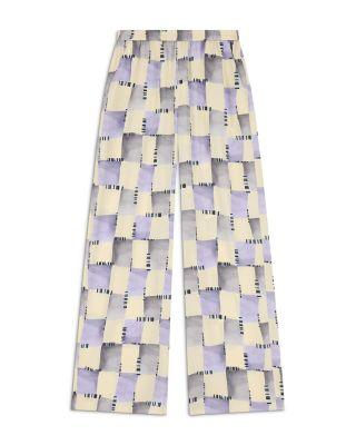 Check Print Satin Pants by EMPORIO ARMANI