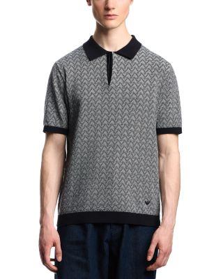 Chevron Regular Fit Short Sleeve Polo Sweater by EMPORIO ARMANI