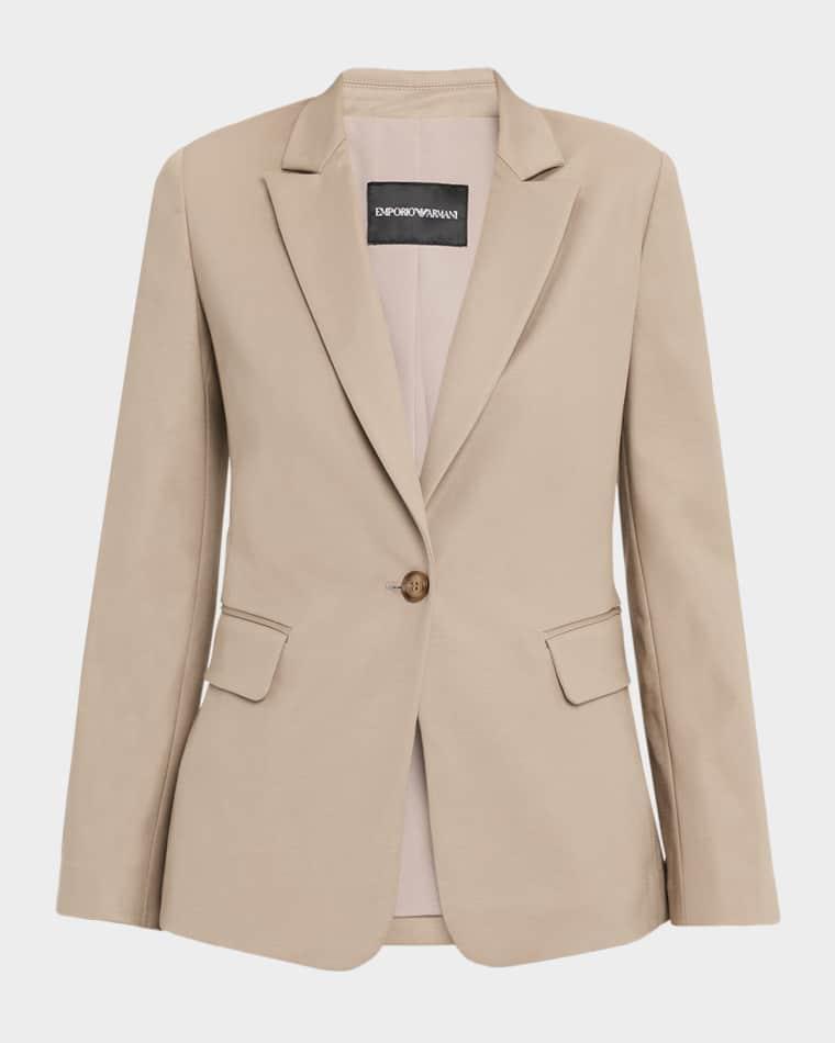 Cotton Couture Single-Button Blazer by EMPORIO ARMANI