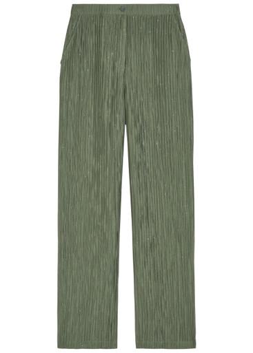 Crinkled straight-leg trousers by EMPORIO ARMANI