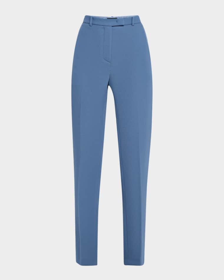 Cropped Slim-Fit Pique Trousers by EMPORIO ARMANI
