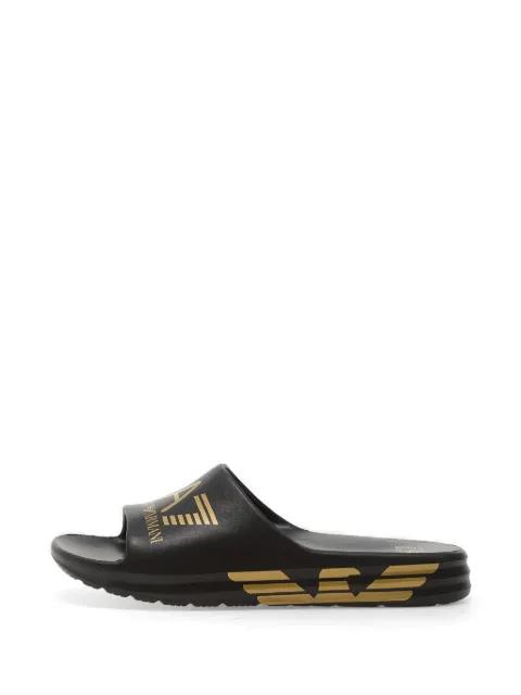 Crusher Distance logo-print slides by EMPORIO ARMANI