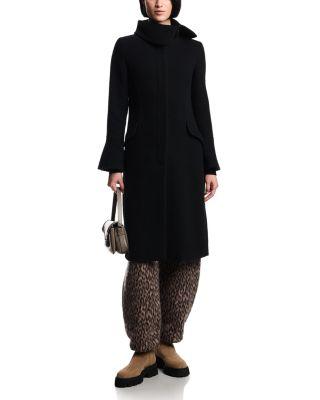 Detachable Collar Tricot Effect Coat by EMPORIO ARMANI