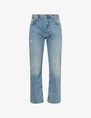 Distressed Straight-Leg Denim Jeans by EMPORIO ARMANI