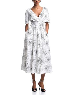 Dot Cluster Short Sleeve Midi Dress by EMPORIO ARMANI