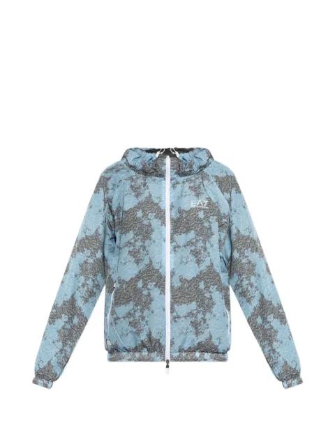 Dynamic Athlete patterned hoodied jacket by EMPORIO ARMANI