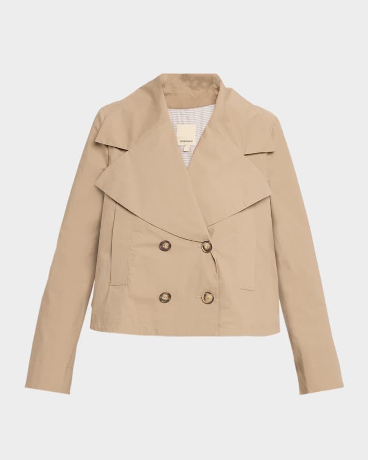 Eagle Club Poplin Double-Breasted Blouson Jacket by EMPORIO ARMANI
