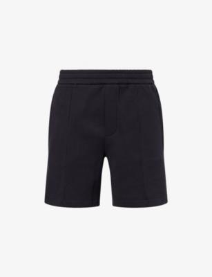 Eagle-Patch Double-Jersey Cotton-Blend Bermuda Shorts by EMPORIO ARMANI