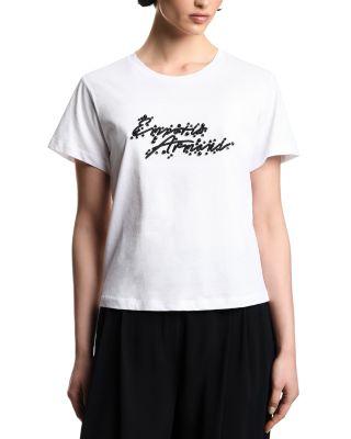 Embellished Logo Tee by EMPORIO ARMANI
