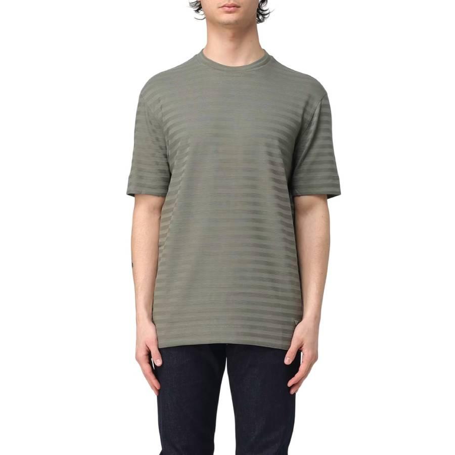 Emporio Armani ASV Jacquard Jersey T-Shirt by EMPORIO ARMANI