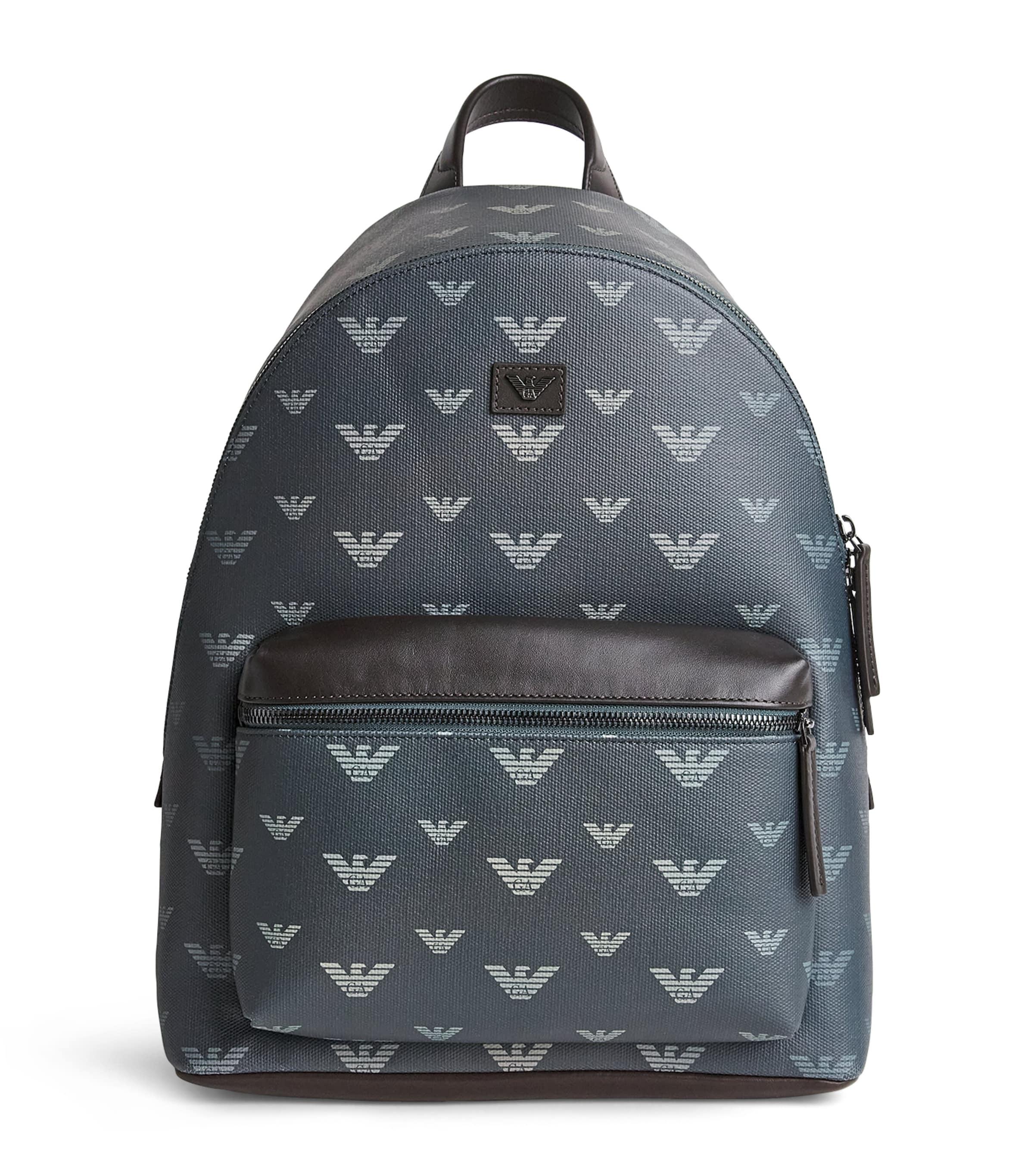 Emporio Armani Coated Canvas Eagle Backpack by EMPORIO ARMANI