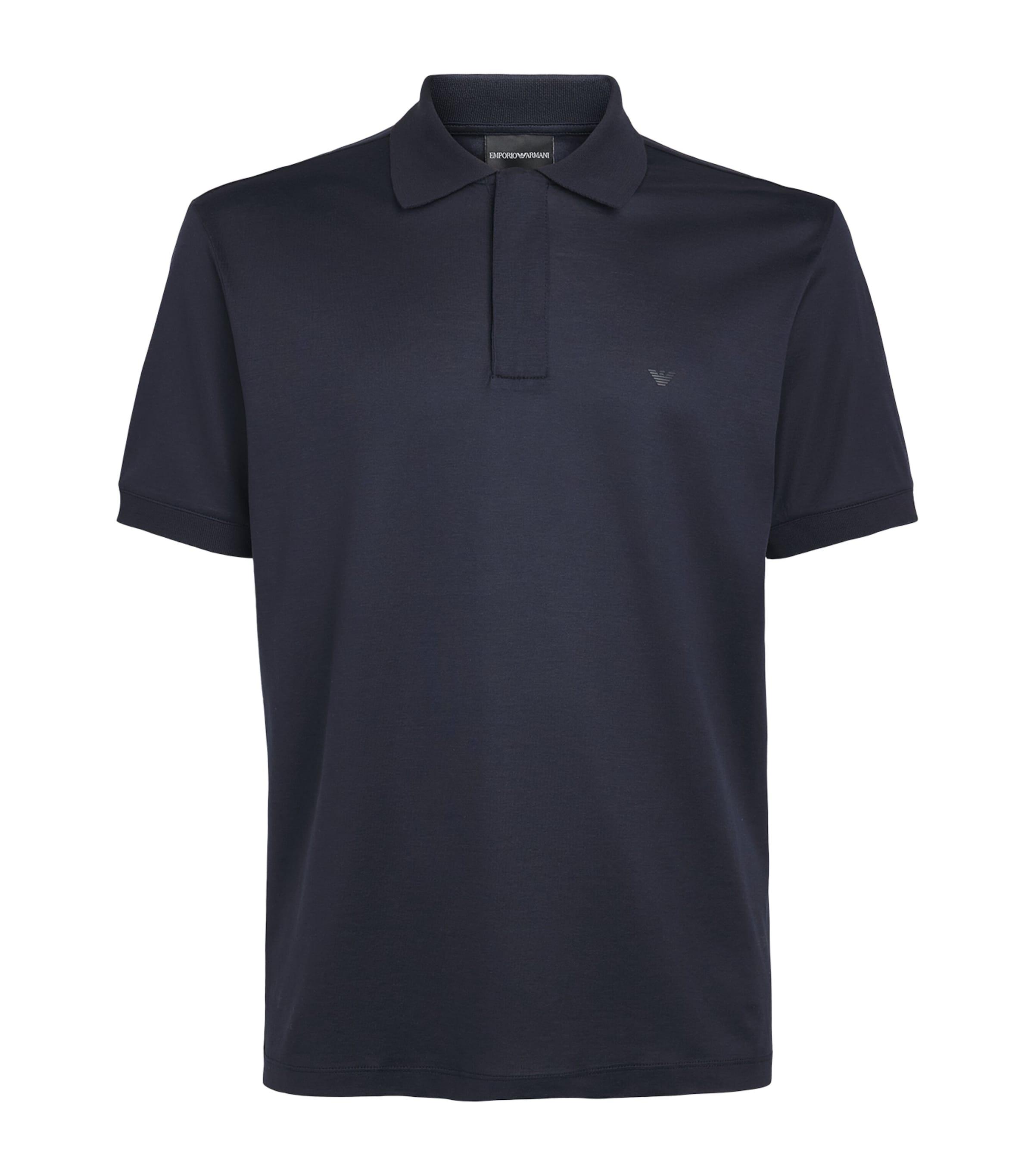 Emporio Armani Concealed-Placket Logo Polo Shirt by EMPORIO ARMANI