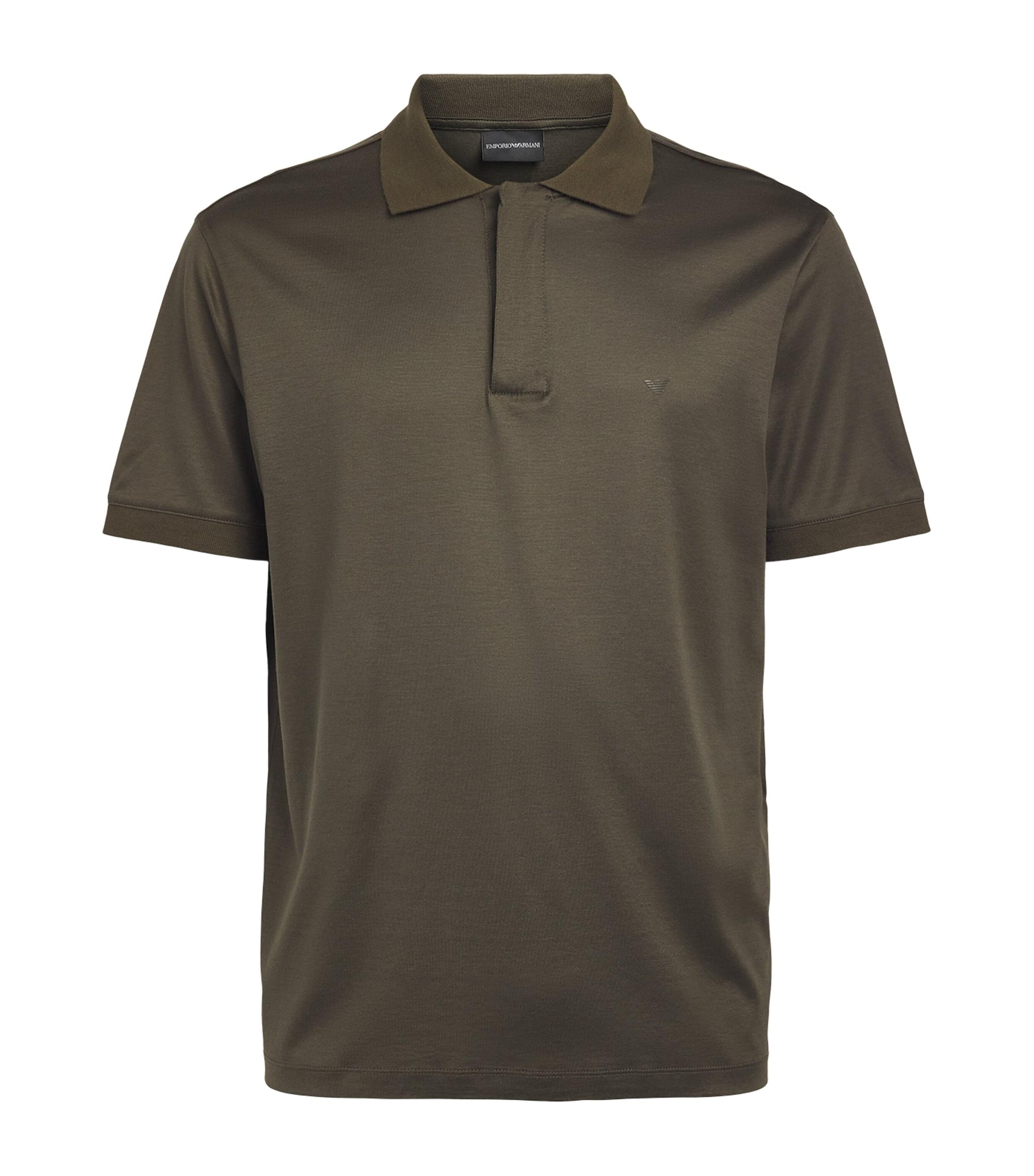 Emporio Armani Concealed-Placket Logo Polo Shirt by EMPORIO ARMANI